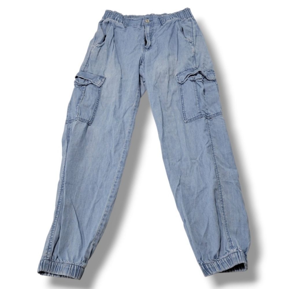 American Eagle Jeans Size 4 W28"xL28" Blue Denim Pants Jogger Pants Cargo Pants